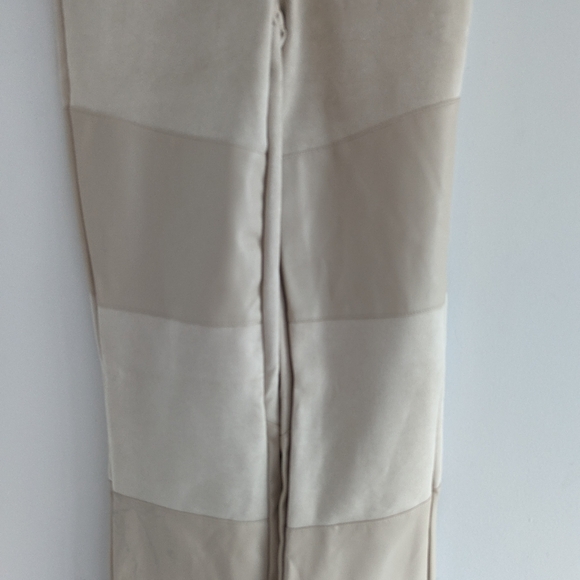 Manière de Voir beige leather and suede pants - Picture 5 of 8